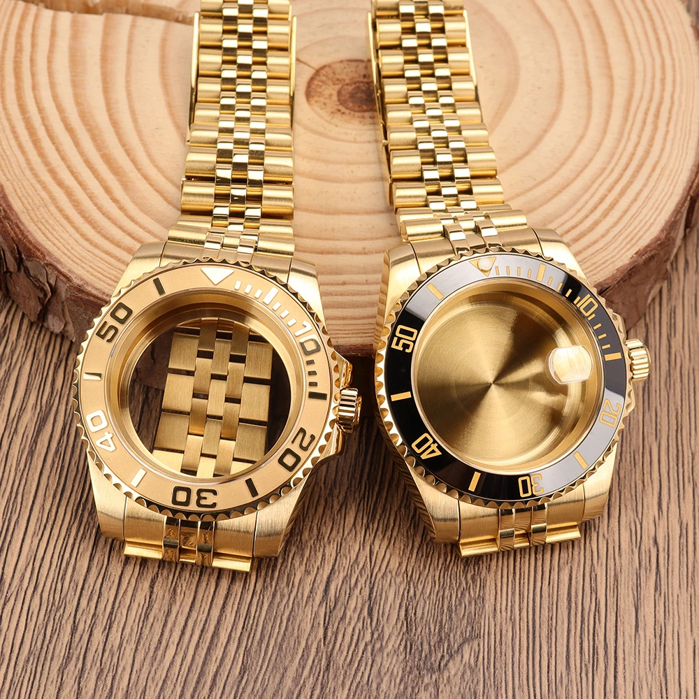 

NH36 40mm Watch Case With Sapphire Glass for NH34 NH35 NH36 Miyota8215 Eta2824 Movement 28.5mmDial SUB Yacht GMT Watch Case Mod