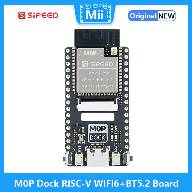 Sipeed M0P Dock BL618 TinyML RISC-V WIFI6 BT5.2 BLE modul papan pengembangan