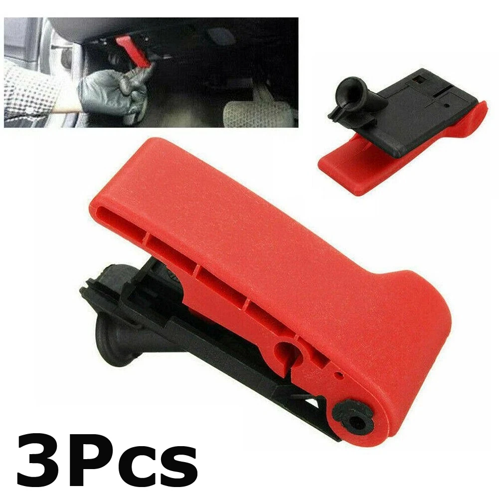

3Pcs Plastic Red OEM Number A1248800320 1248800320 Car Interior Hood Latch Release Pull Handle Lever For Mercedes Car Accessorie