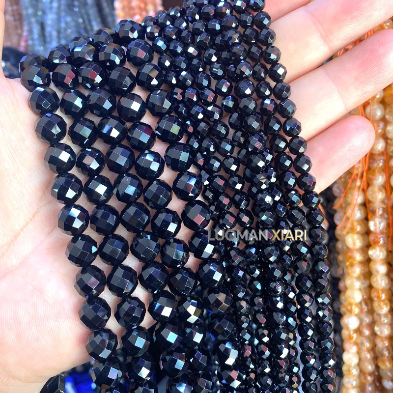 6 8 10mm Facettierte Runde Naturstein Lavendel Chalcedon Lose Zwischenperlen für Schmuckherstellung DIY Armband Anhänger Zubehör – Detail 15