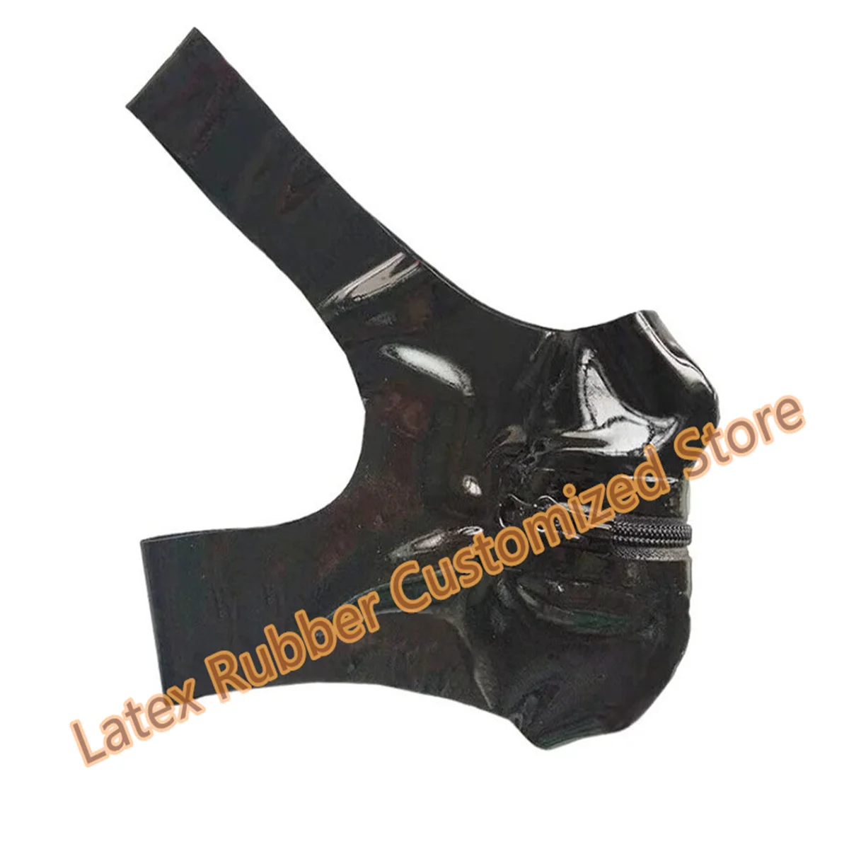 

Мужская латексная маска-балаклава с молнией, изготовленная на заказ, для костюмов на Хэллоуин и косплея