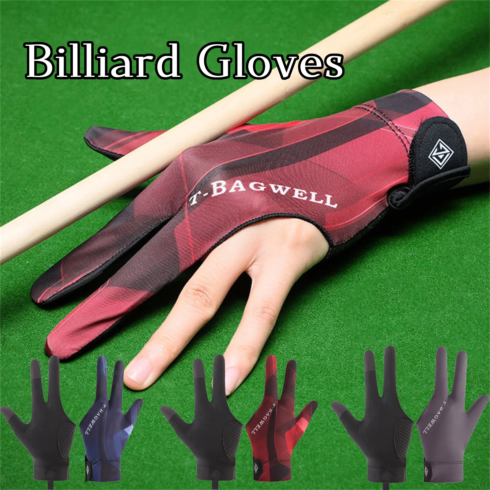 

Перчатки для бассейна с 3 пальцами, принадлежности для бильярда, портативные перчатки для одной руки, перчатки для снукера для занятий спортом, игр в помещении, для женщин и мужчин