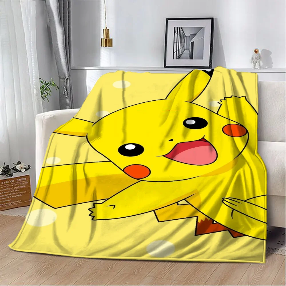 P-Pokemon Throw Blanket for Sofa Luxury Blankets and Throws Home Interior Thin Wadding Blanket King Size Fluffy Soft Blankets