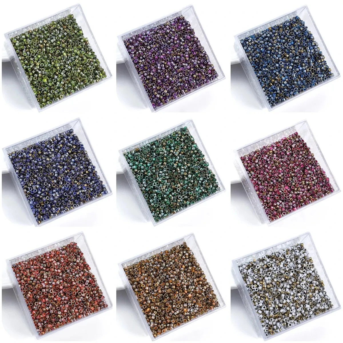 About 750pcs of Domestically Produced High-quality Glass Rice Beads, Gradient Gold Colored Loose Beads, Handmade DIY Production