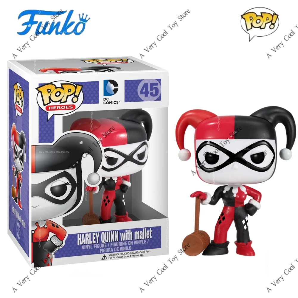 Harley Quinn with Mallet(Classic)45 Figures DC Comics Batman and Harley Quinn Funko Pop Limited Edition Collect Model Toy Gift