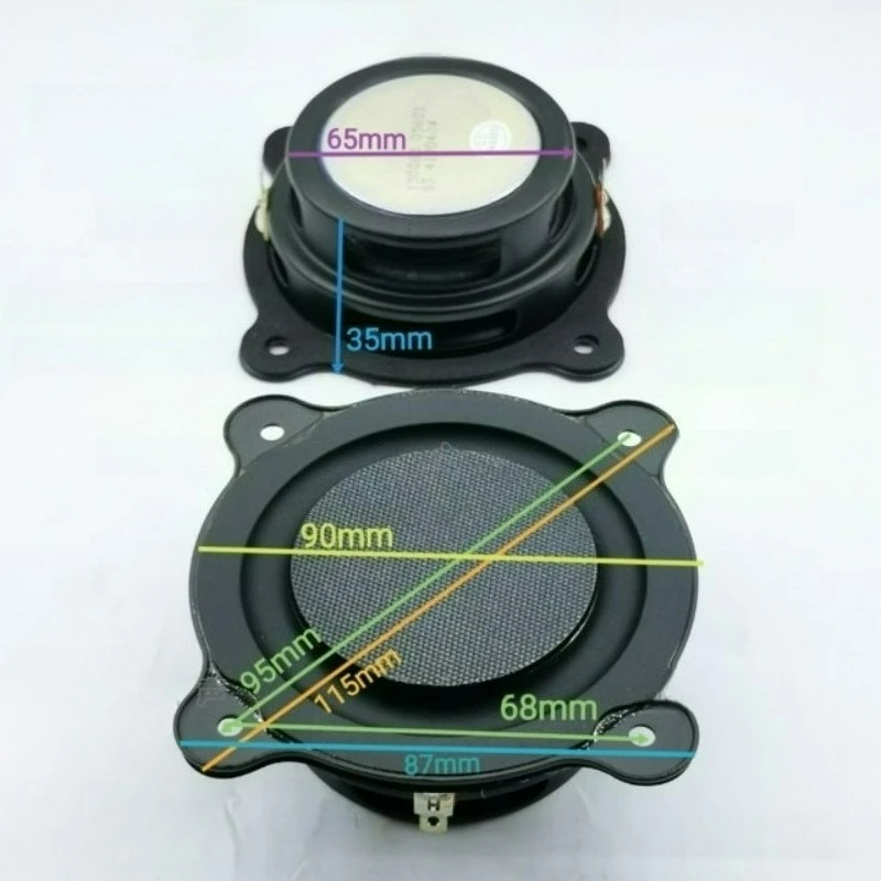 SOTAMIA-Subwoofer de 3 pulgadas, 2 uds., 8 Ohm, 30W, bobina de voz grande, altavoz de estantería de escritorio, sonido, música, cine en casa para JBL Harman