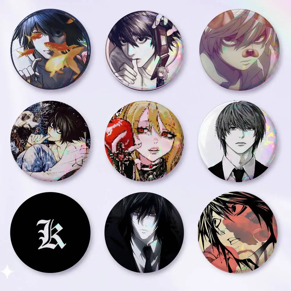 A-D-Death-S A-Note Round Button Badge Pin Set Anime Cartoon Game Music Cool Fashion Brooch For Backpack Clothes Hat