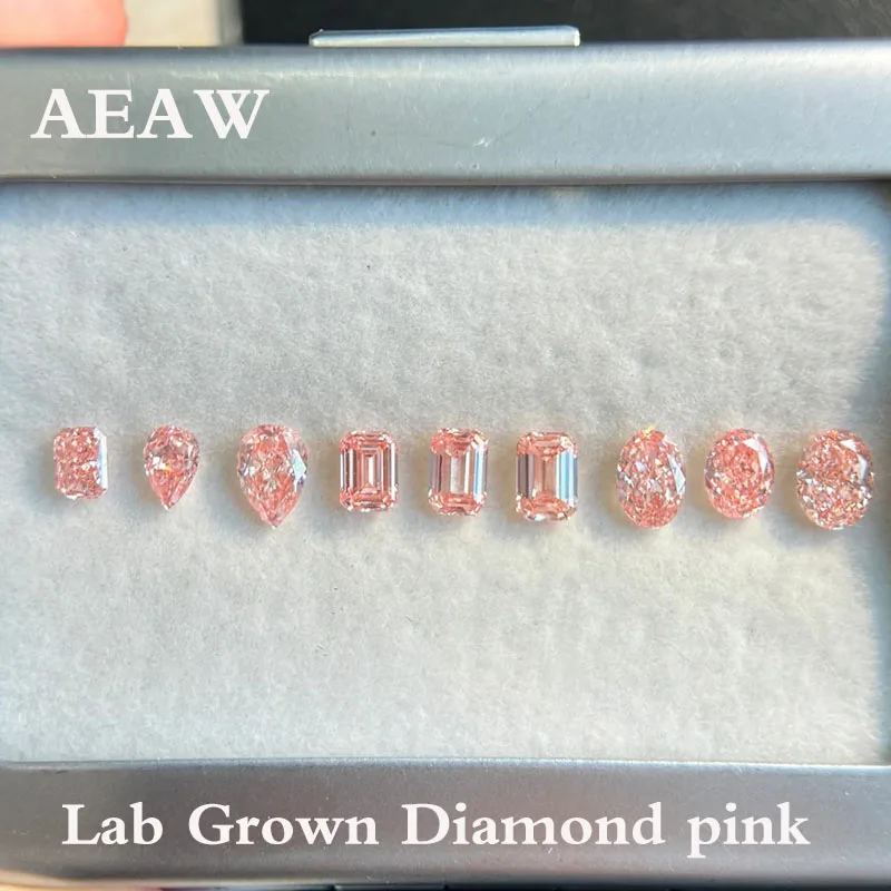 0.5Ct-10Ct Pink Diamond Irregular And Round VS Clarity Cut Lab Grown Diamond Fancy Colored Diamonds For Customized Jewelry