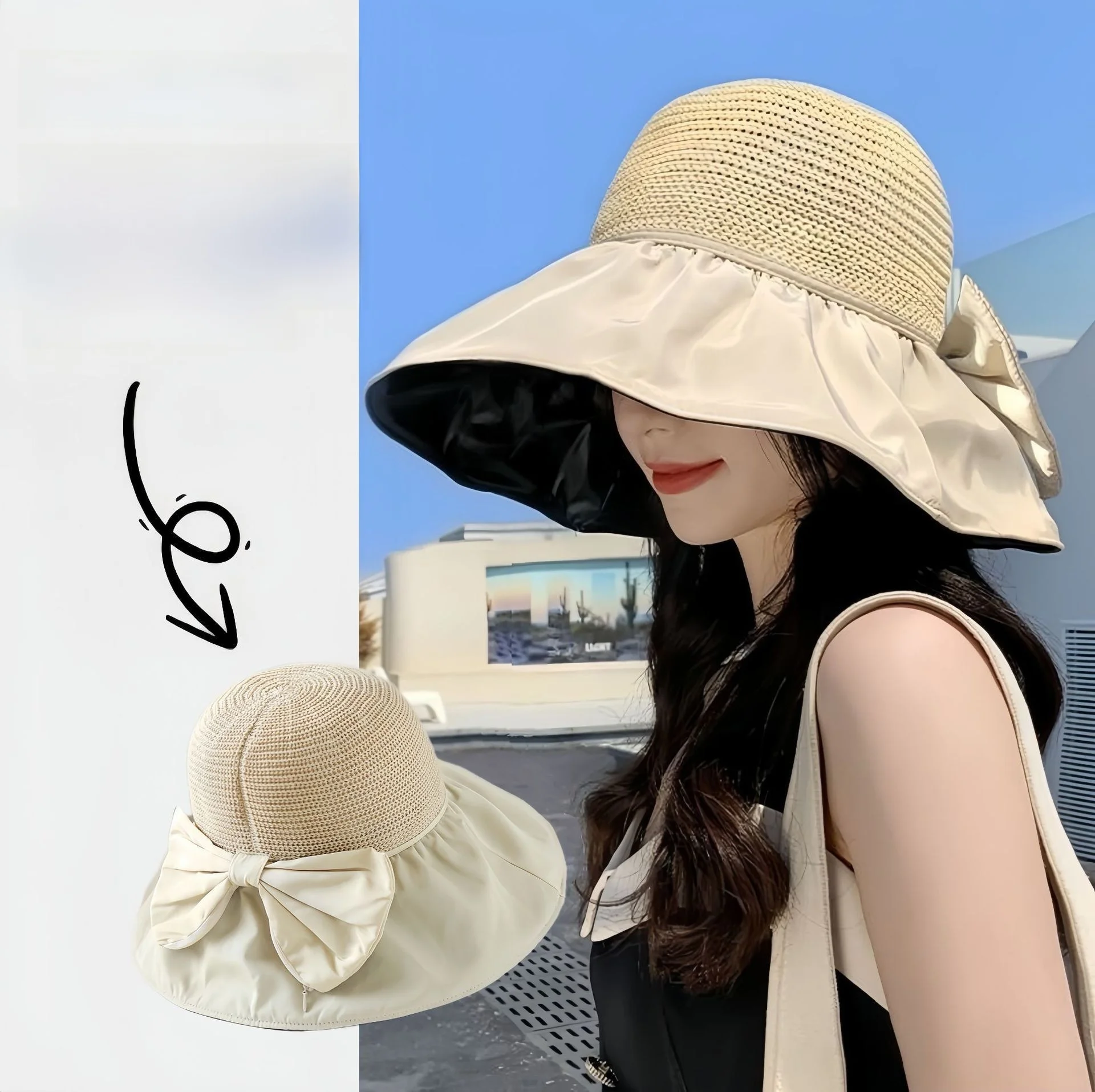 chapeau-de-soleil-anti-uv-en-vinyle-pour-femme-nouvelle-collection-ete-2026-a-large-bord-pliable-a-360-degres-avec-masque-facial-integral-sac-isotherme-de-marque-numerique