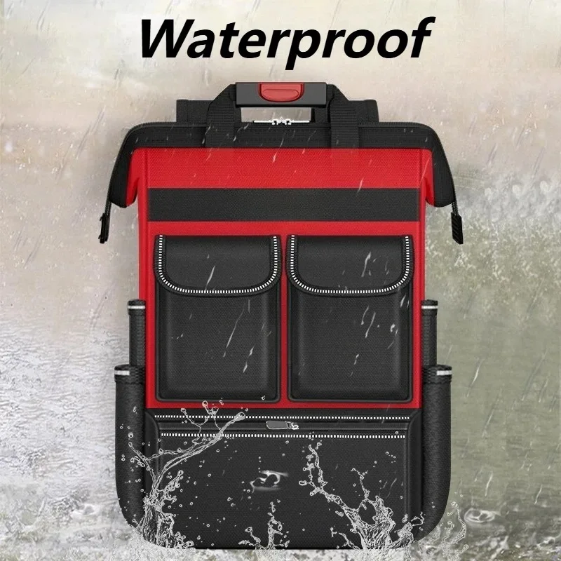 Multi functional portable waterproof tool backpack, electrical maintenance storage bag, multifunctional canvas bag