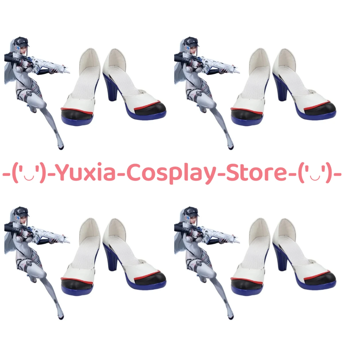 

Yuxiacosplay! Girls' Frontline Clukay Cosplay Shoes Anime Game Character Prop PU Leather Boots Halloween Carnival Party Costume