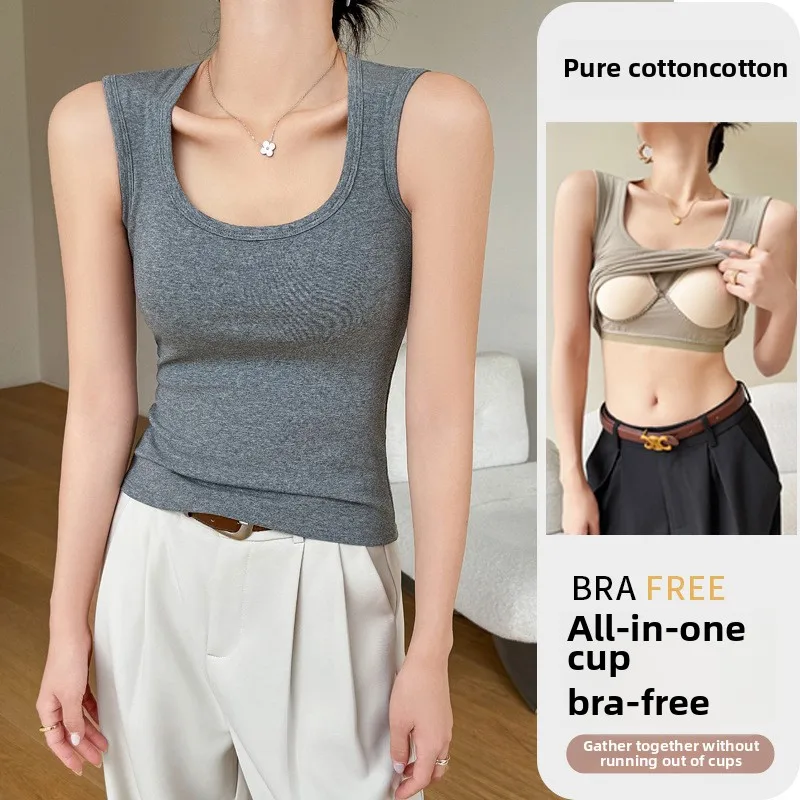 المرأة مثير القطن الخالص المدمج في الصدرية كامي الأعلى حزام قابل للتعديل 3-Season عارضة الطبقات قمم الصيف ربيع الخريف الأزياء