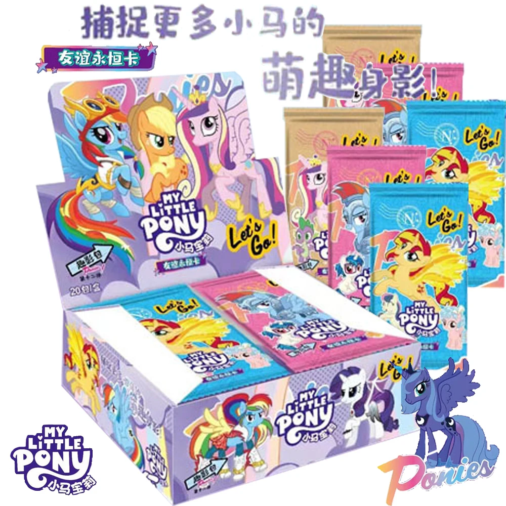 

Коллекционная карточка My Little Pony для детей, оригинальная и изысканная настольная игра «Сумерки» с радугой и блестками