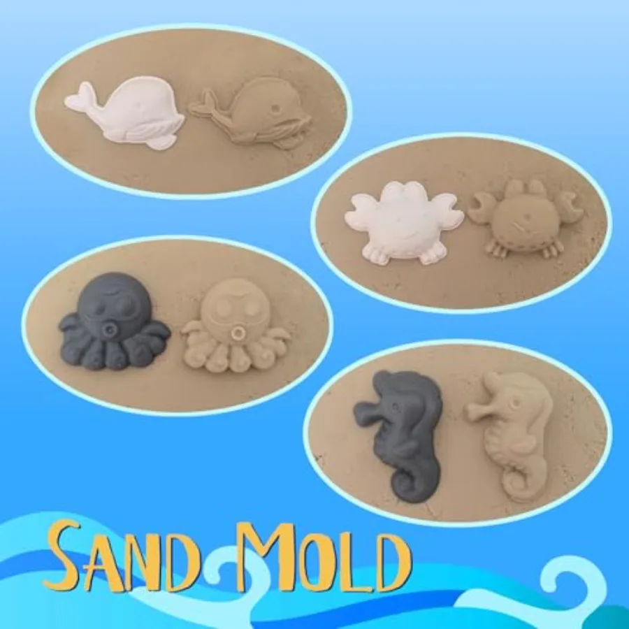 Zestaw zabawek plażowych 12 elementów, zabawki do piasku, kreskówkowy wiatrak, klepsydra, zawiera dwa łopatki, wiaderko na wodę, konewka, narzędzia w kształcie zwierząt.