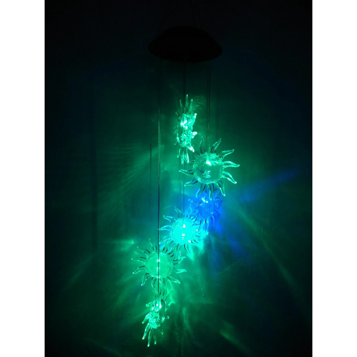 

Wind Chimes Sunflower Light Lamp Solar Hanging Lights Windmill Spinner LED Mobile