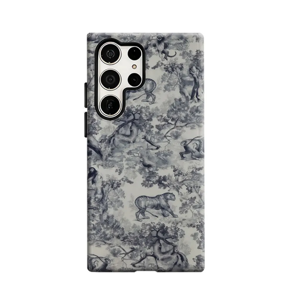 CaseLumi Phone Case For Samsung Galaxy S25 S24 S23 Ultra Plus HD Hard Vintage Safari Tapestry Double Layer Cover Film Shell