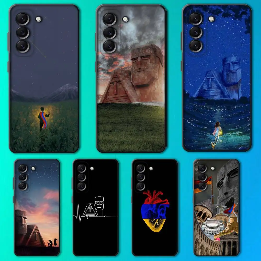 

Armenia Flag Passport ART Phone Case For Samsung Galaxy A 73,72,51,53,52,71,22,5G,Note,J7,8,9 Soft Black Cover