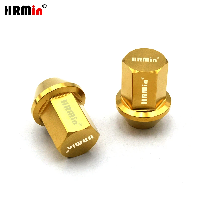 HRMin lug nut Titanium screw 22 Hex10.9 grade Gr.5 titanium cone seat wheel lug nut titanium nut M14*1.5*40 for land-rover Tesla