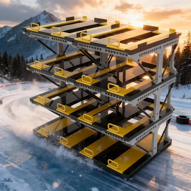 

637pcs MOC City Champions Car Garage Model Building Blocks Construction Toys DIY Christmas Gifts Creative Idea Education Brick