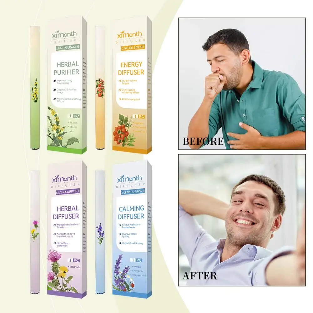 1PCS Lung Cleanse Pen Lung Health Air Inhaler Breath Lung Natural Stick Aromatherapy Cleansing Cleansing Care