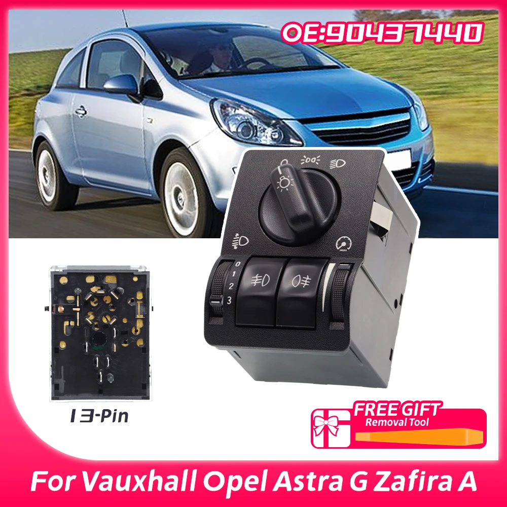 90437440 For Vauxhall Opel Astra G Zafira A Vectra B 1995 - 2003 Car Headlight Head Fog Lamp Light Control Switch