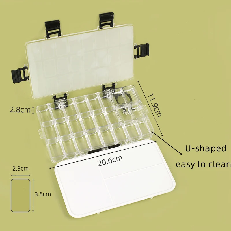 Professional 24/36 Grids Moisturizing Sealed Watercolor Paint Box Empty Portable Paint Palette For Painting Art Supplies