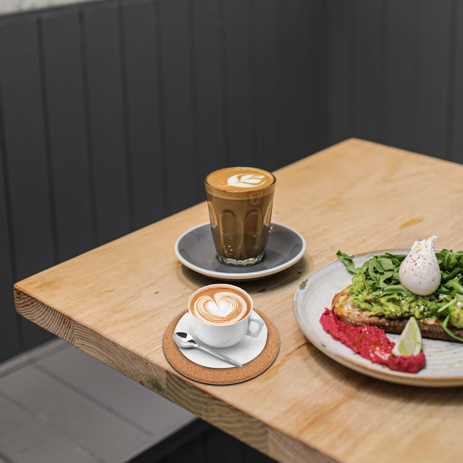 

10Pcs Natural Cork Insulation Coasters Round Non Slip Thick Waterproof Cup Pads Heat Resistance Bar Coasters for Drinks