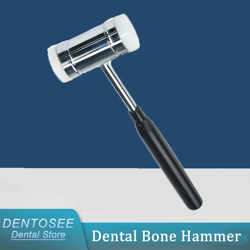 

Double-Headed Nylon Dental Bone Hammer Handle Autoclave Teeth Surgical Extraction Tool Stainless Steel Dentist Instrument