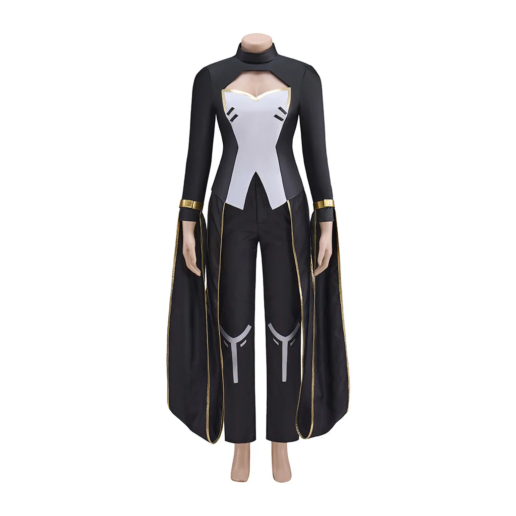 

Movie X-Force Storm Cosplay Uncanny Black Uniform Costume Women Men Christmas Halloween High Quality Set in Stock Top+pants
