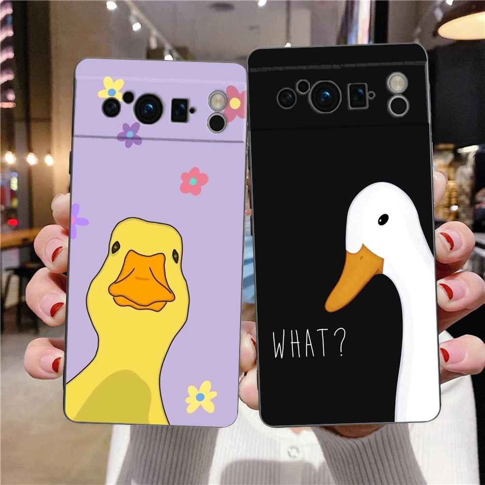 Cute Goose Duck Game Phone Case Cover for Google Pixel 8 7 6 7A 6A Pro 5G Shockproof Silicone Soft 9 Pro XL 8 Pro 5G Shell Capas