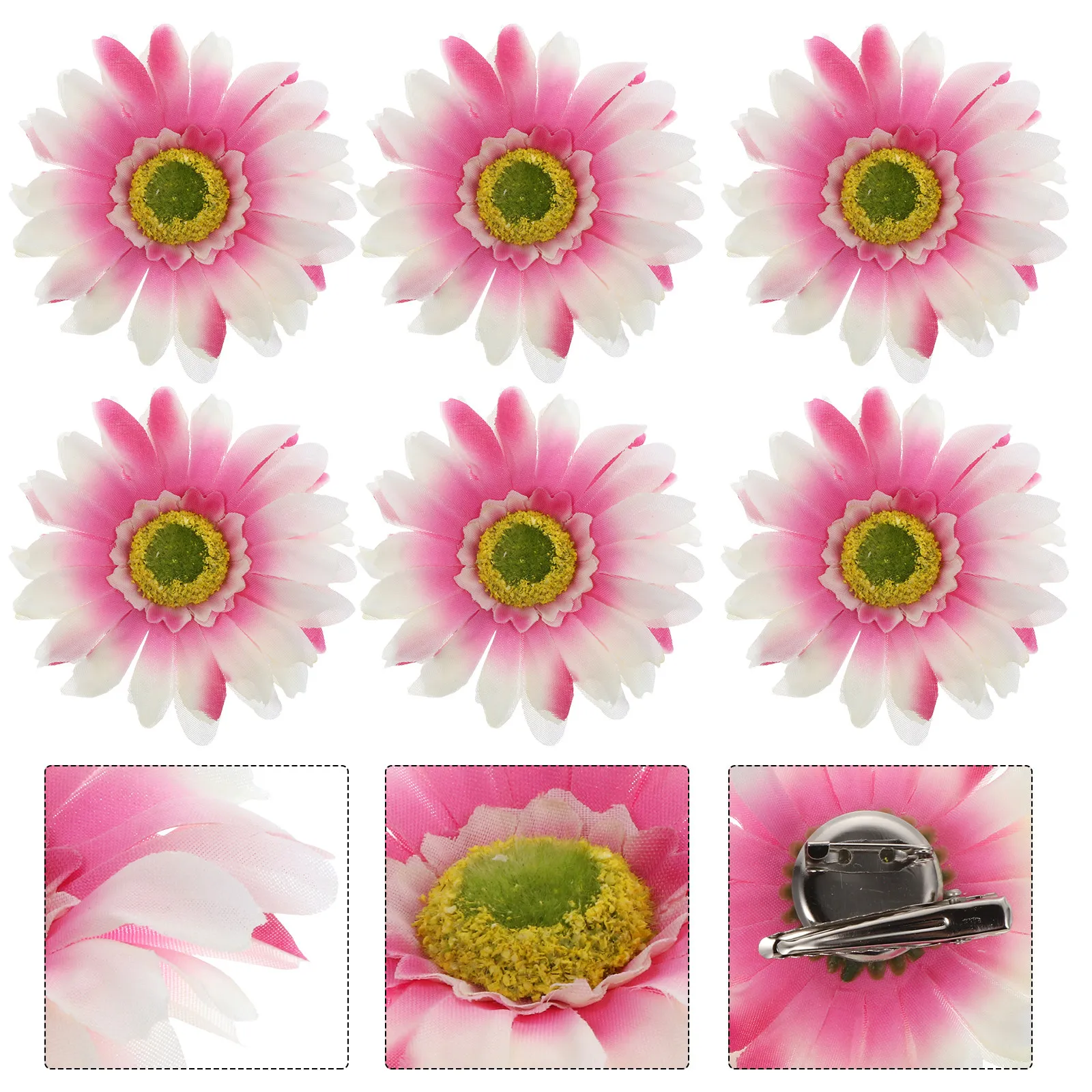 

12Pcs Artificial Flower Hairpins Lovely Floral Design Decorative Hair Clip for Kids Festival Party Dress Up Accessories