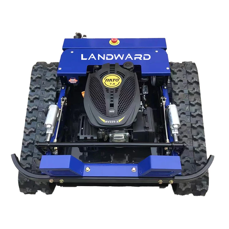 Maßgeschneiderter 5 km/h kabelloser Rasenmäher mit Fernbedienung 45 °   Zero Turn Garten-Rasenmäher, Raupenrasenmäher, Schnittbreite 800 mm