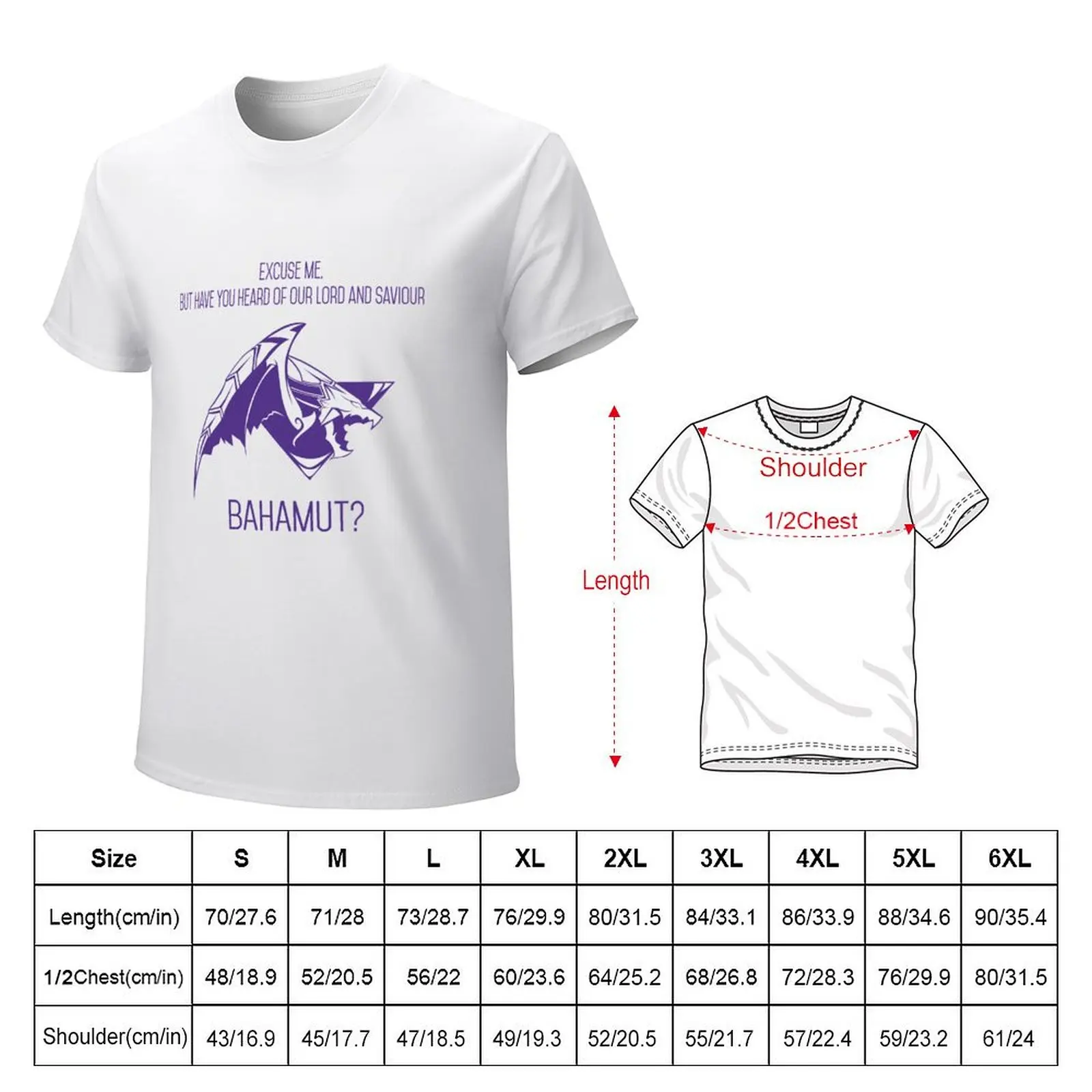 Our Saviour Bahamut T-Shirt kawaii clothes sublime customs design your own korean fashion mens white t shirts