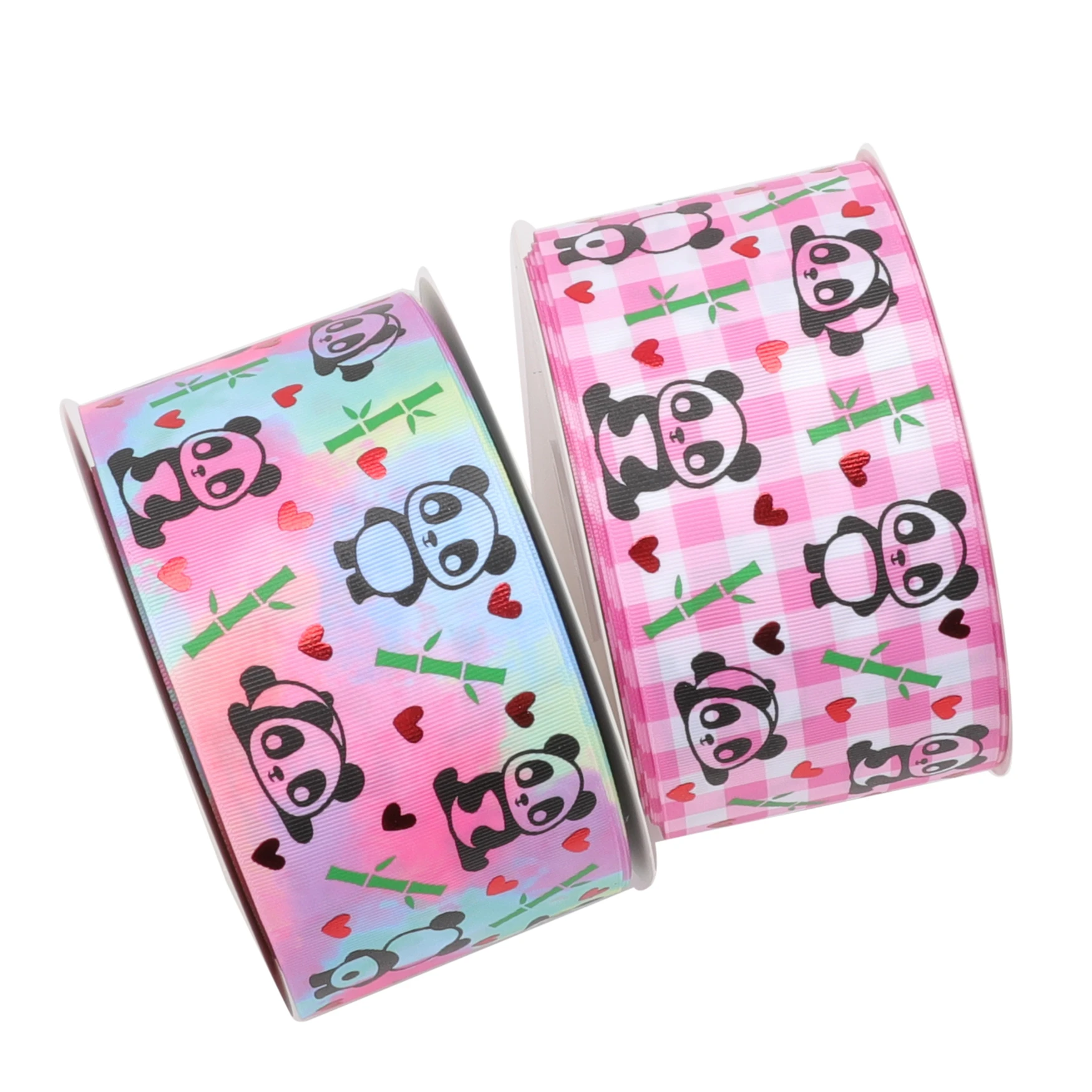 

HSDRIBBON Listones Cinta 75mm 3inch panda Design Ribbon Series Hologram Ribbon