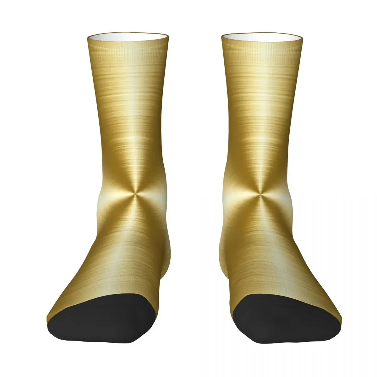 Brushed Gold Radial Socks Harajuku High Quality Stockings All Season Long Socks Accessories for Unisex Gifts