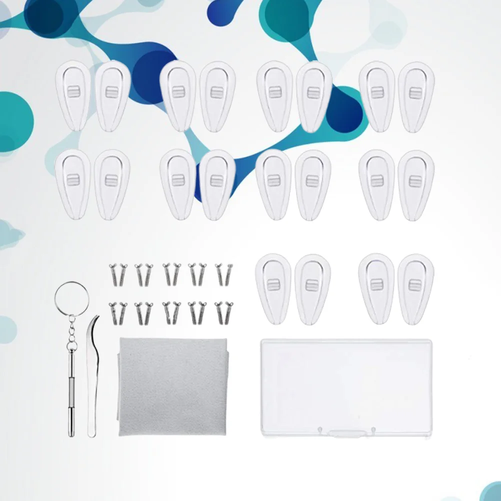 

1Set Glasses Nose Pads Silicone Replacement Multifunctional Eyewear Repair Tool Kit Simple Glasses Accessories