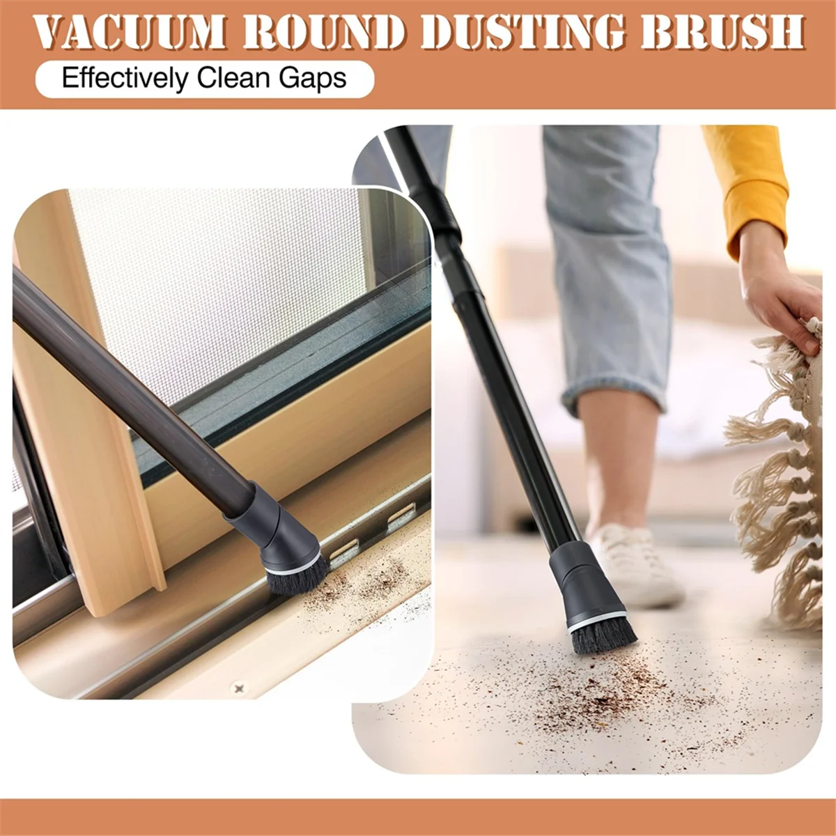 2 pak sikat debu penyedot debu kompatibel untuk seri Miele C dan S, SSP-10 35mm, 07132710, sikat debu Putar