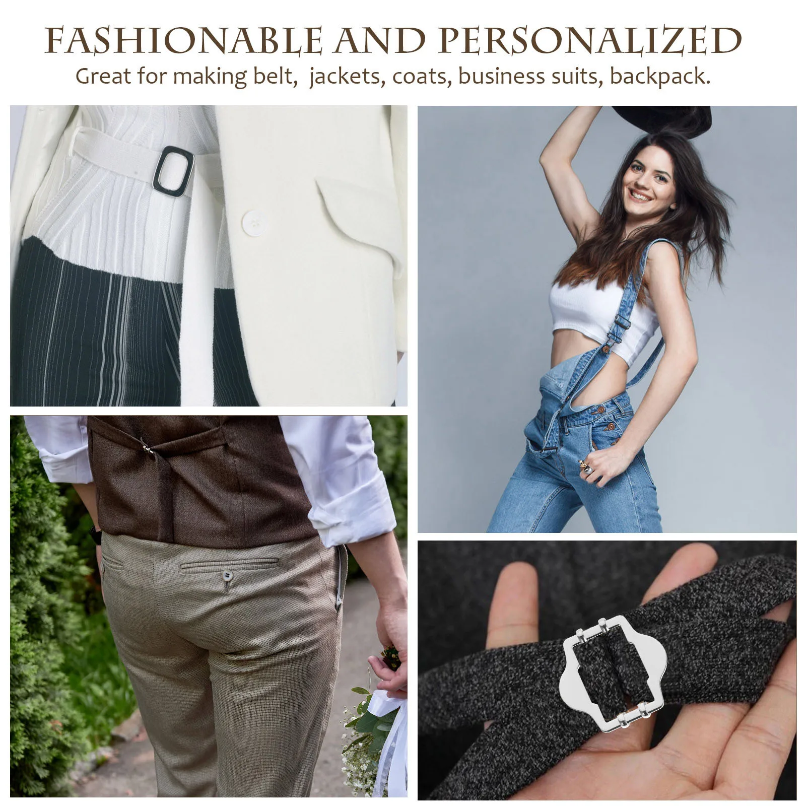 10 قطعة سترة البدلة أبازيم معدنية نحاسية قابلة للتعديل أبازيم حزام الخصر الملابس والاكسسوارات للسترات معاطف بدلة عمل #2