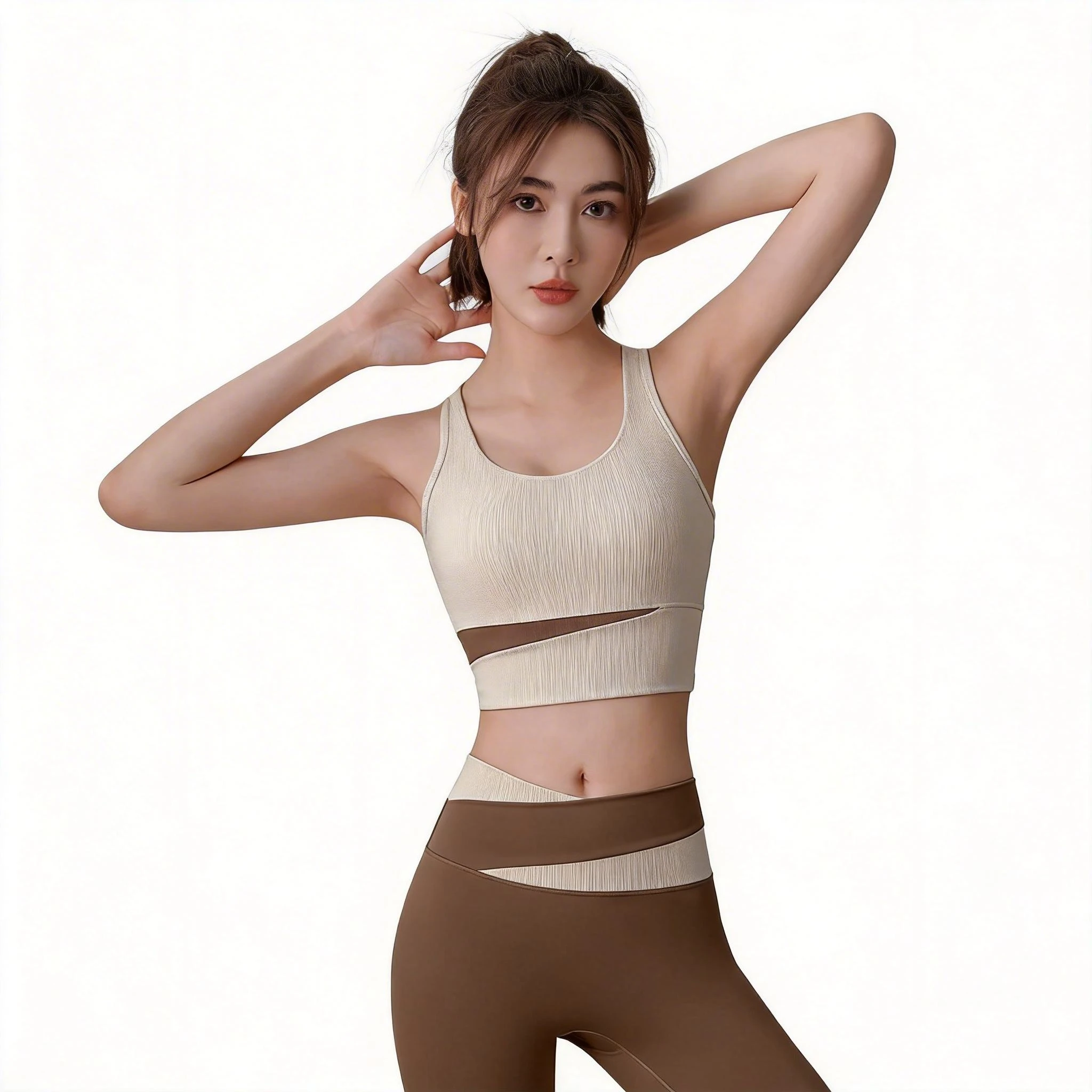Women's Yoga Wear Set High-end Professional Sports Fitness Set Sports Bra Quick-dry Pilates Tank Top