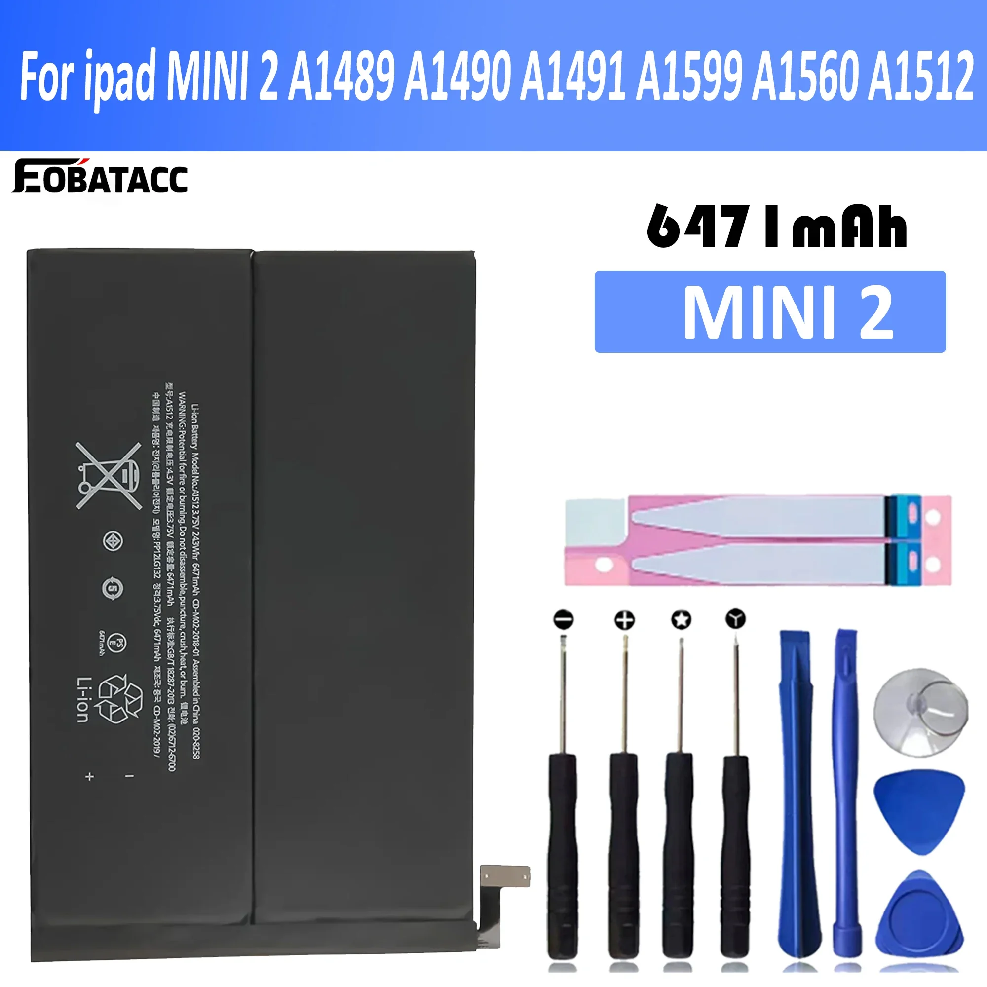 

EOTABACC New 100% High Quality MINI 2 Battery For for Apple IPad Mini2/3 A1489 A1490 A149 A1599 A1560 A1561 Mini2 Mini3 tablet