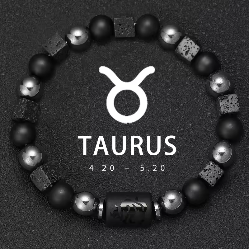 12 Zodiac Bracelets Natural Stone Cancer Virgo Leo Libra Bracelet Couples Friendship Gifts Bracelets jewelry pulsera hombre - Image 17