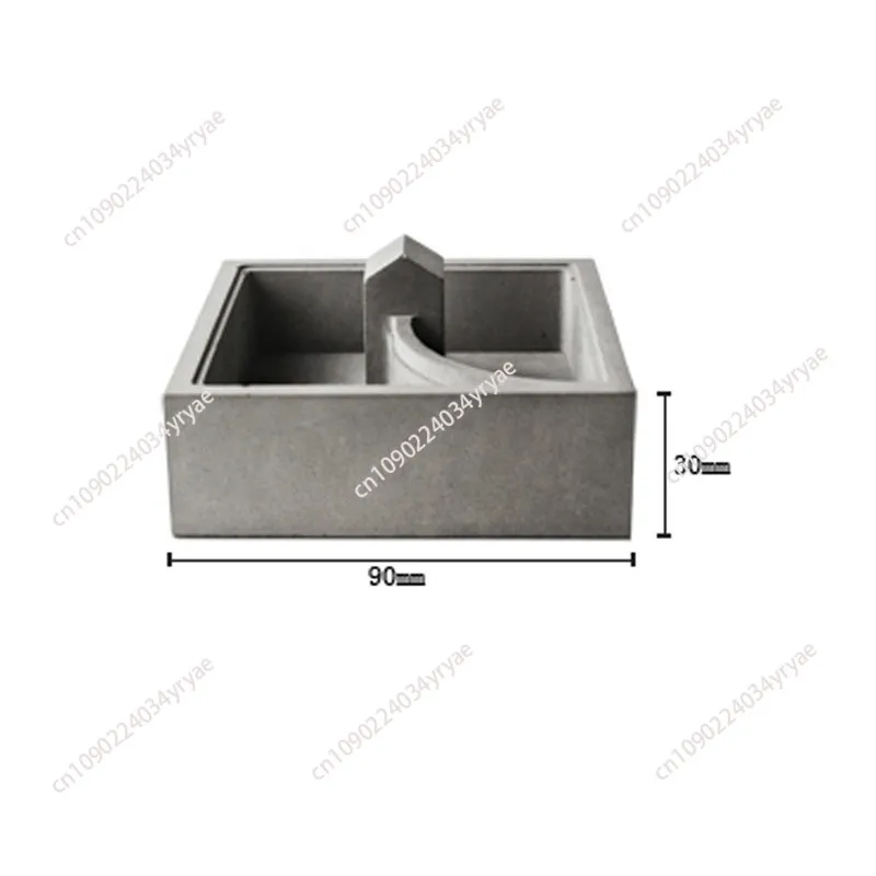 Nordic style creative cement round flower pot silicone mold, simple self-made concrete creative ashtray