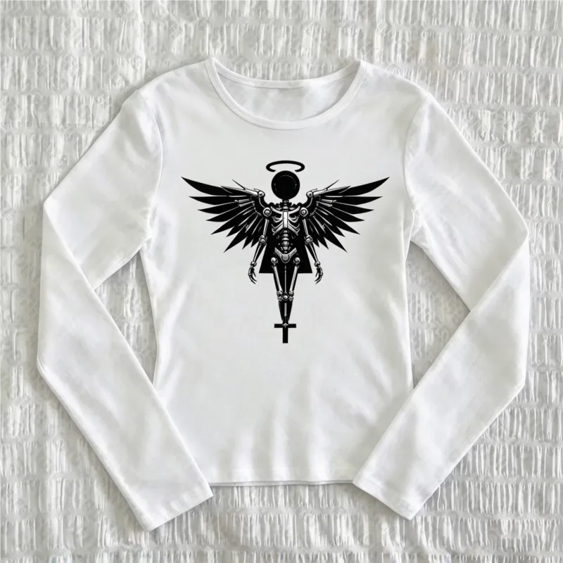 Gothic Cuteore Star Girl Y2k Kitty Women's Cropped Kawaii 90s Vintage Clothes for Women Emo Japanese Y2k Tops Woman T-shirts