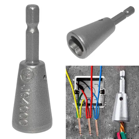1पीसी वायर ट्विस्टिंग टूल्स, पावर ड्रिल ड्राइवर्स के लिए क्विकली ट्विस्टर इलेक्ट्रीशियन आर्टिफैक्ट, ट्विस्टेड कनेक्टर केबल डिवाइस मल्टी-टूल 6 best sales बिजली के उपकरण - №2