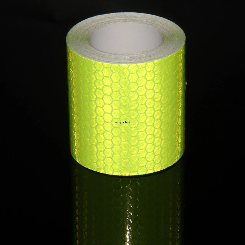 5CM*3M Fluorescent Yellow Reflective Tapes High Visibility Reflectors Strips Outdoor Waterproof Adhesive Stickers For Motorcycle