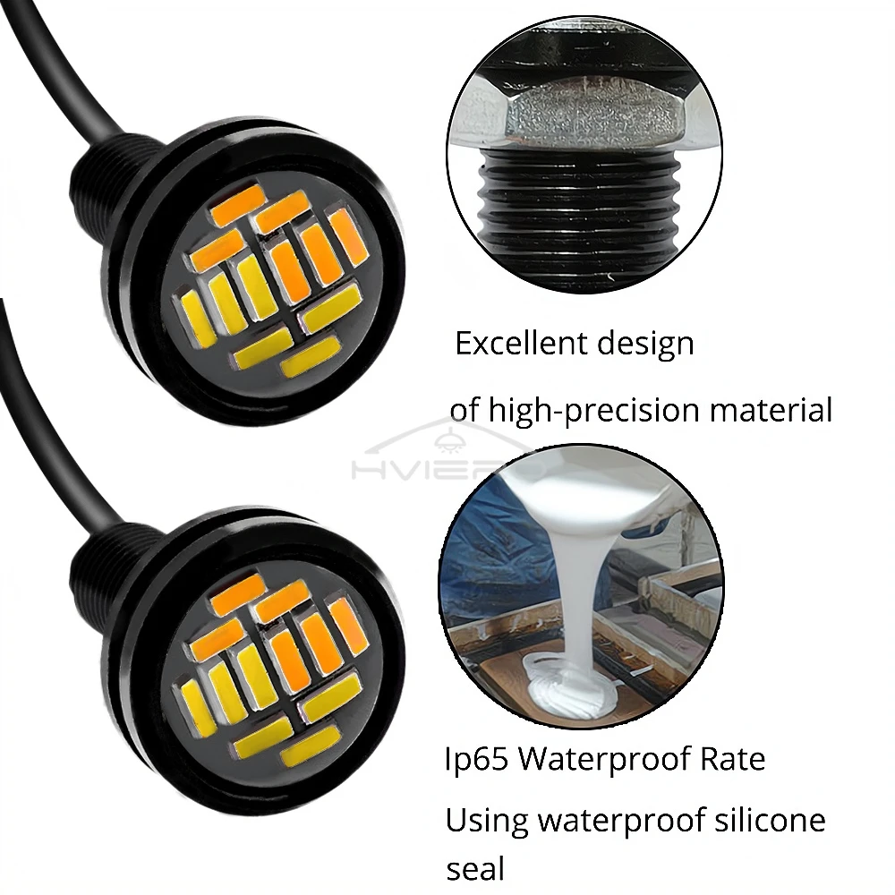 10 шт. автомобильные дневные ходовые огни 4014 12SMD указатели поворота, лампы заднего хода, автомобильные лампы с белым орлом, лампы для глаз, светодиоды для автомобилей, мотоциклов, освещение