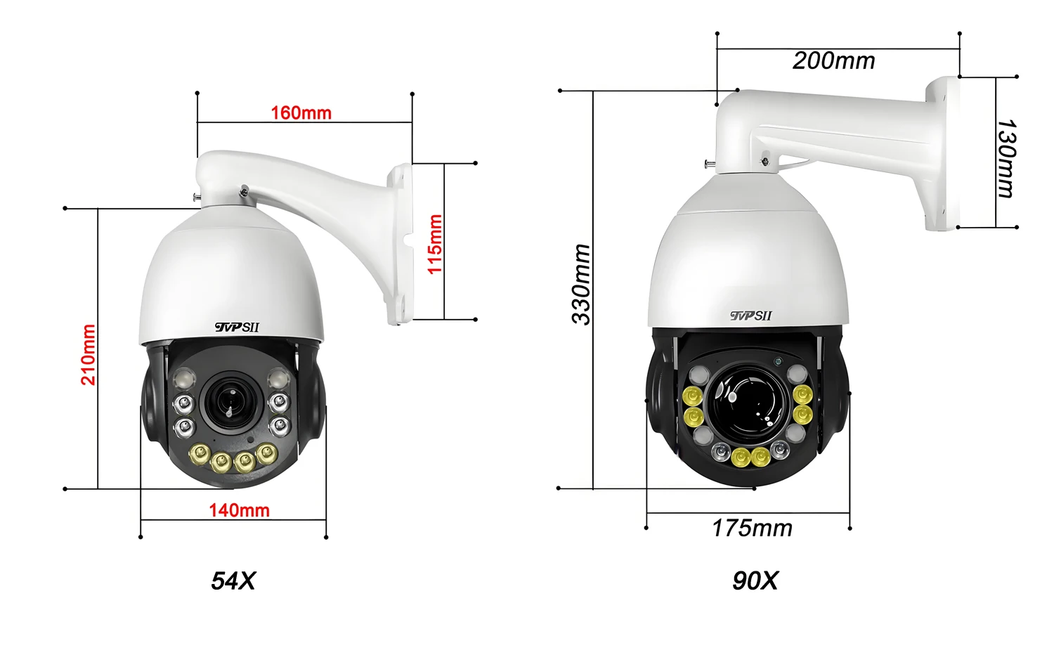 Onvif Metal Full Color Infrared Auto Tracking 8MP 4K 30fps 90X Optical Zoom 360° Audio POE PTZ IP Surveillance Speed Dome Camera