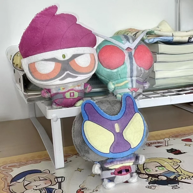 10cm Kamen Rider Plush Doll Keychain Full Set Stuffed Figure Backpack Pendant Cute Q Version Tokusatsu Character Birthday Gift