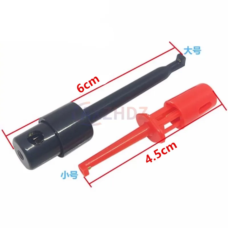 10Pcs Small Size Mini Single Test Hook Clip Test Probe For Electronic Testing IC Grabber Round Crocodile Clip Hook Test Clip