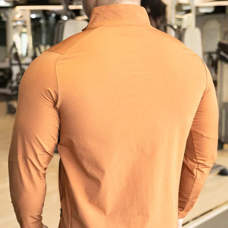 Men\'s Sports Fitness Jacket Jacket Running Training Clothes Autumn and Winter Long-sleeved Quick-drying Outer Jacket